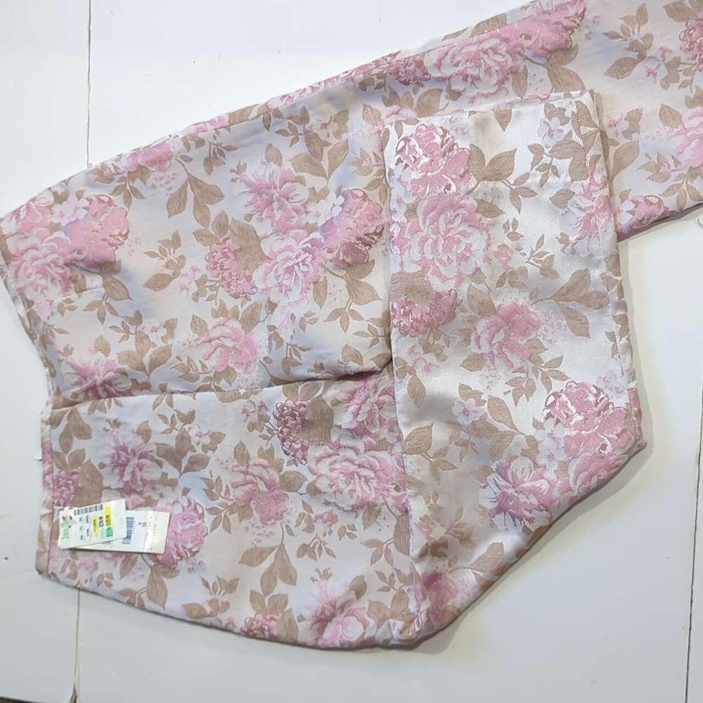 NWT Jaxsport Pink Floral Brocade Luxury Pants Size 10
